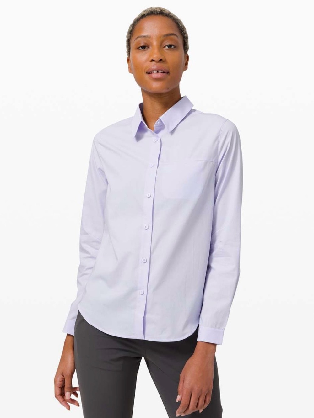 lululemon athletica Light Blue Button-Up Blouse